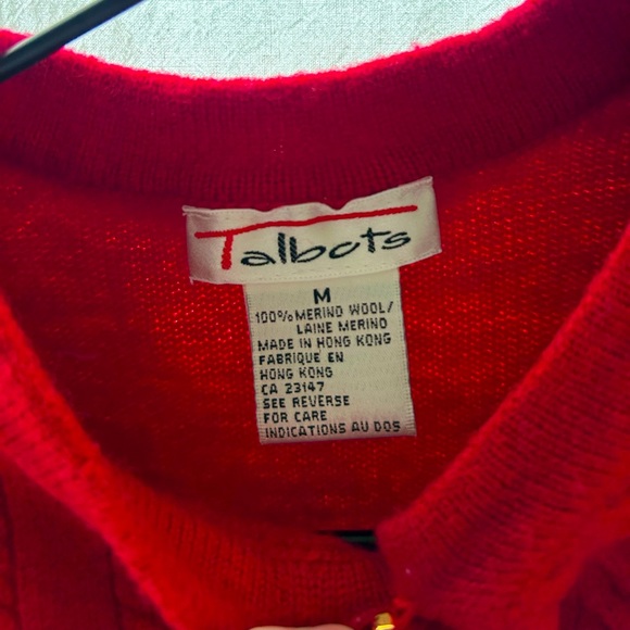 Vintage Red Talbots Sweater Medium - Picture 4 of 4